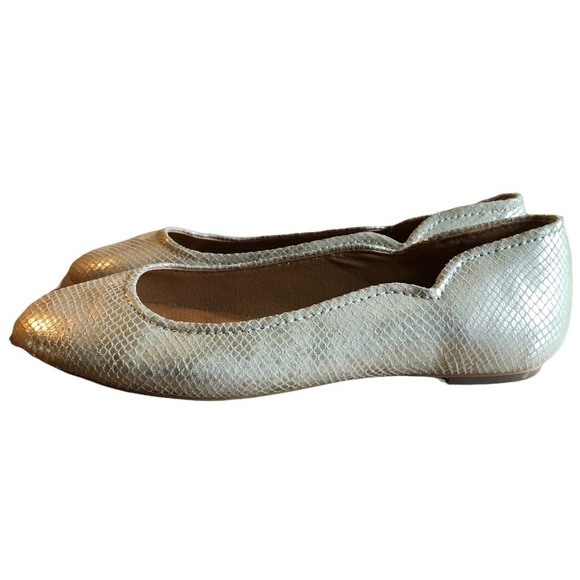 Corso Como Ballet Flat Leather Callie Silver Metallic Size 9 - Picture 5 of 16
